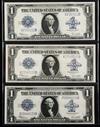 Appraisal: CURRENCY - notes series blue seal Clean light folds