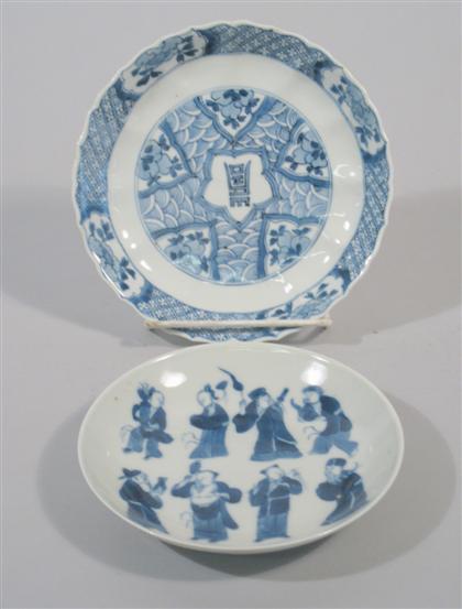 Appraisal: Two Chinese blue and white plates xuande and yongzheng marks