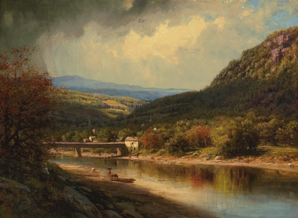 Appraisal: CLOUGH GEORGE L American - A View of the Bridge