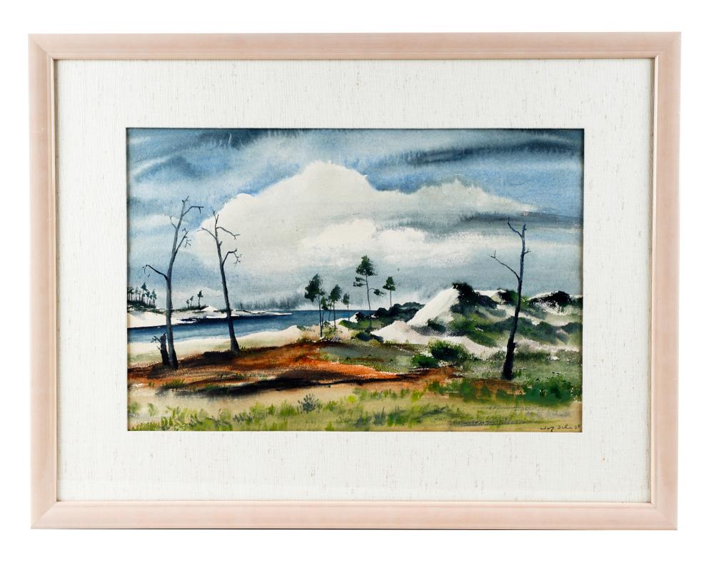 Appraisal: ADOLF ARTHUR DEHN - LANDSCAPE watercolor on paper signed and