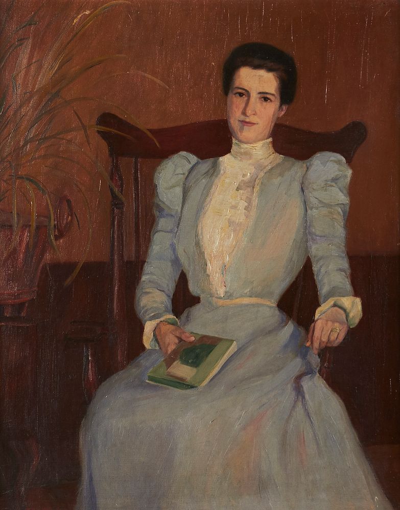 Appraisal: Ellen Wheelock Portrait of a Woman Oil on Canvas Ellen