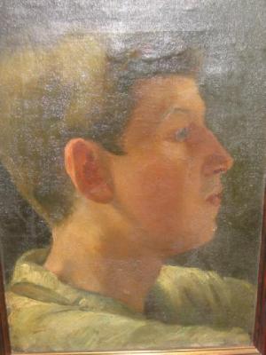 Appraisal: CIRCLE OF SIR GEORGE CLAUSEN R A - Portrait of