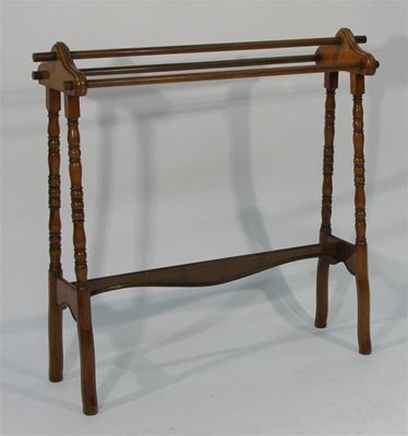 Appraisal: A Morris Co towel rail with turned legs and dowel