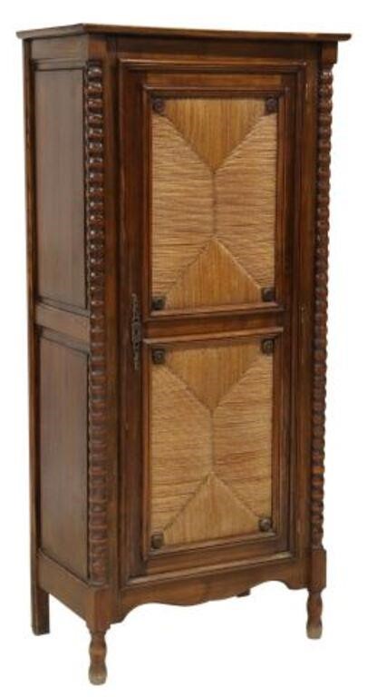 Appraisal: French Provincial oak bonnetiere early th c single door with