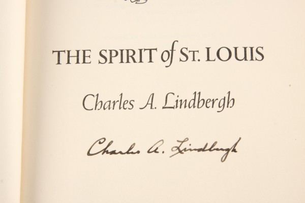 Appraisal: Autographed book The Spirit of St Louis by Charles A