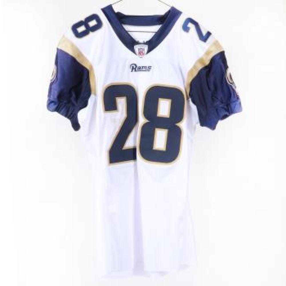 Appraisal: MARSHALL FAULK GAME USED ST LOUIS RAMS FOOTBALL JERSEY Marshall