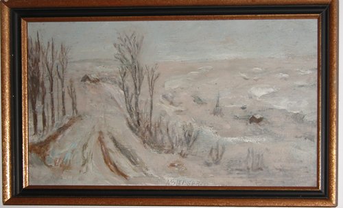 Appraisal: Artist Leisser Martin B Title Snowy Pittsburgh Hills Medium oil