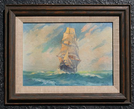 Appraisal: SCOTT Harold Winfield American - Clipper ship OIL Canvas Board