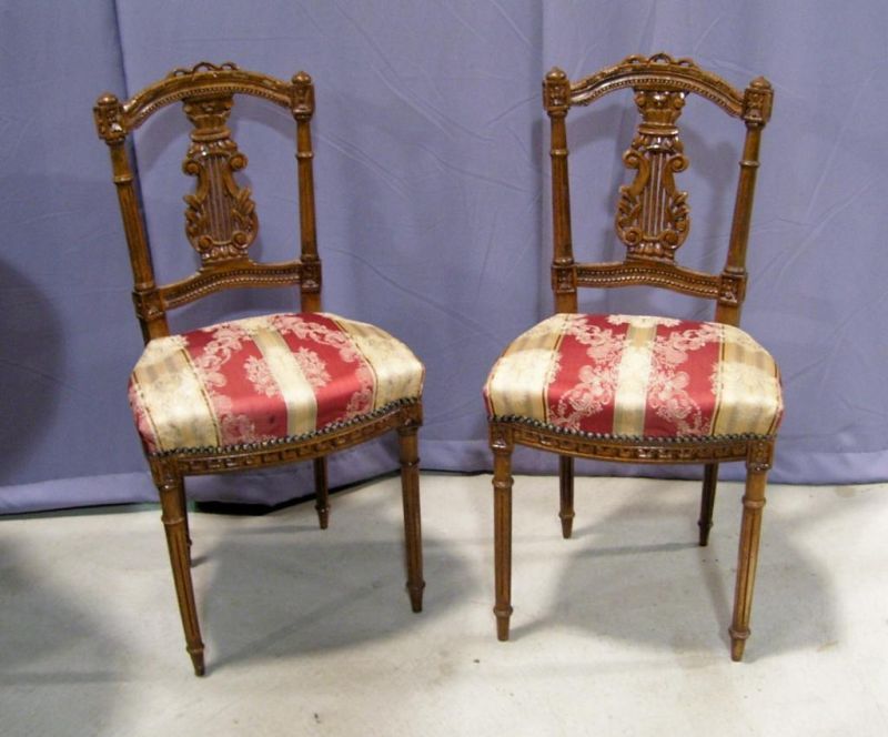 Appraisal: Pair Music Room Chairs th century style music room side