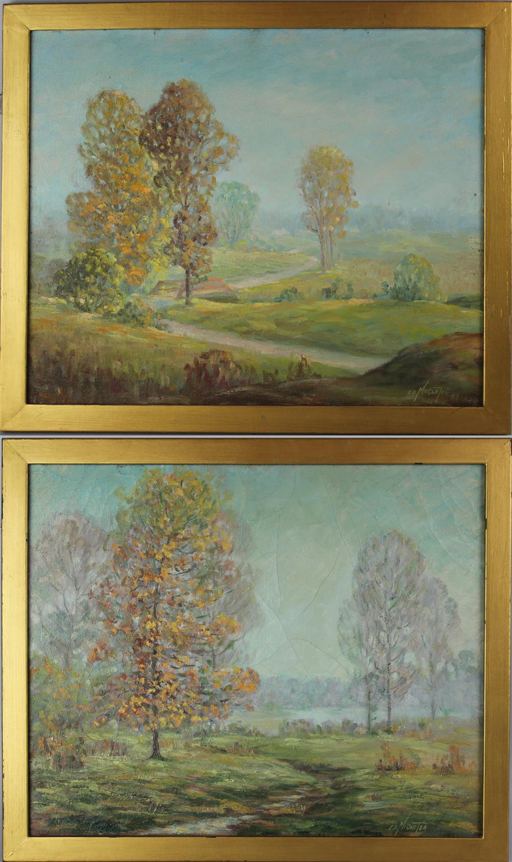 Appraisal: E B MCCARTER AMERICAN TH CENTURY HAZY MORNING and AUTUMN