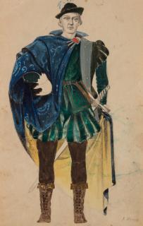 Appraisal: VASILY SHUKHAEV RUSSIAN - Costume Design Man in a Blue