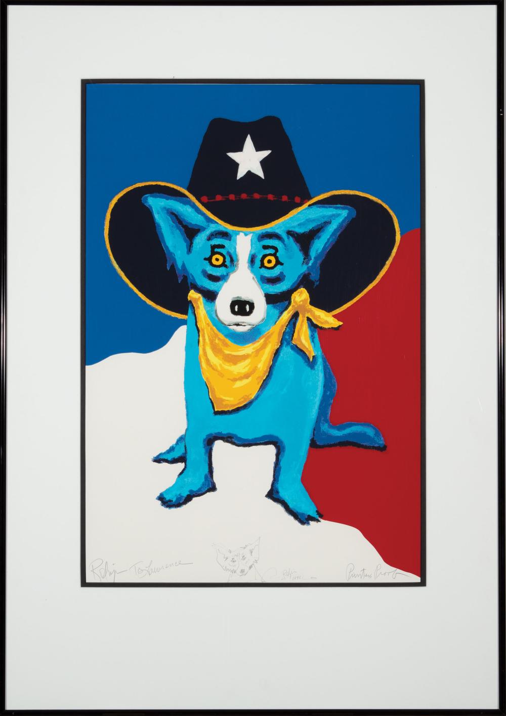 Appraisal: George Rodrigue American Louisiana - I Wanna Be a Texas