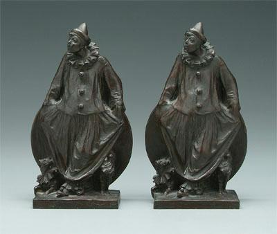 Appraisal: Pair Charles Humphriss bronze bookends Charles Henry Humphriss New York