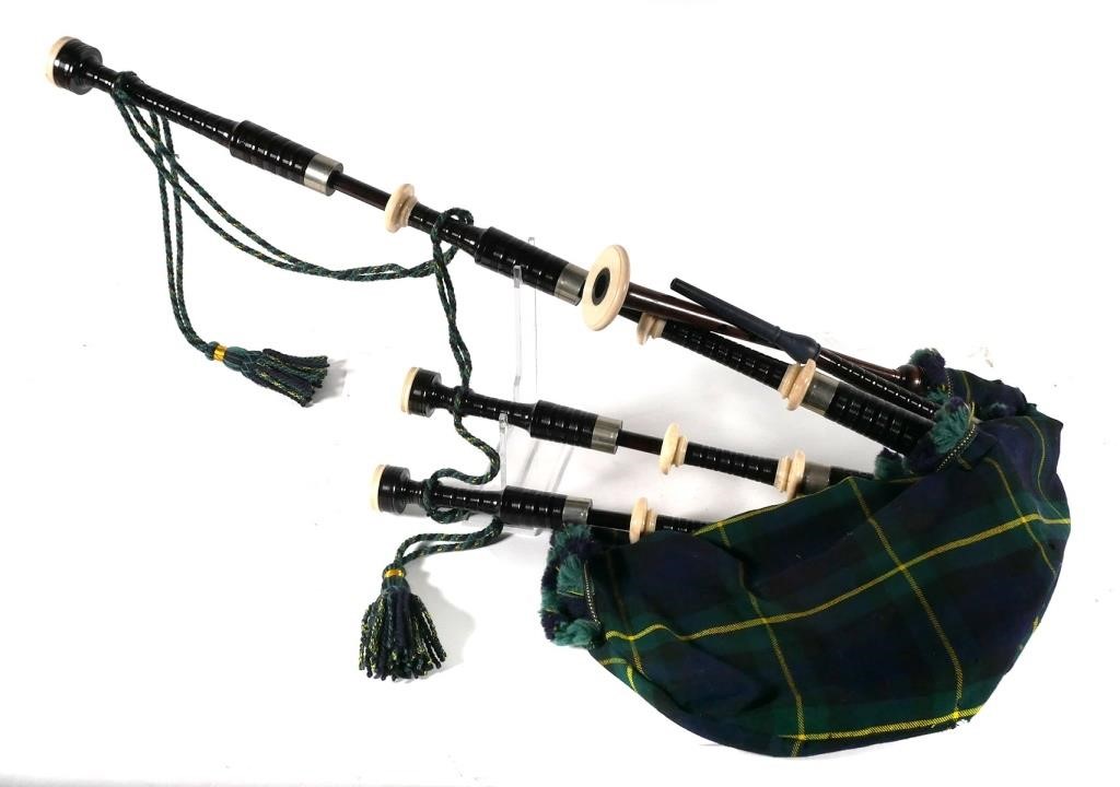 Appraisal: Set of vintage Gillanders bagpipes with signed McLeod Forfar chanter