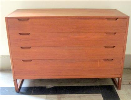 Appraisal: Svend Langkilde teak chest of drawersmanufactured by langkilde moblier illum