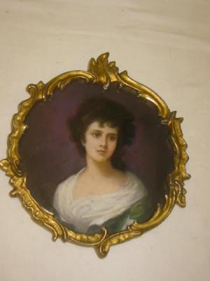 Appraisal: E SYKES Portrait of a Young Woman head and shoulders