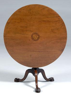 Appraisal: Chippendale style carved tea table mahogany with tilt top with