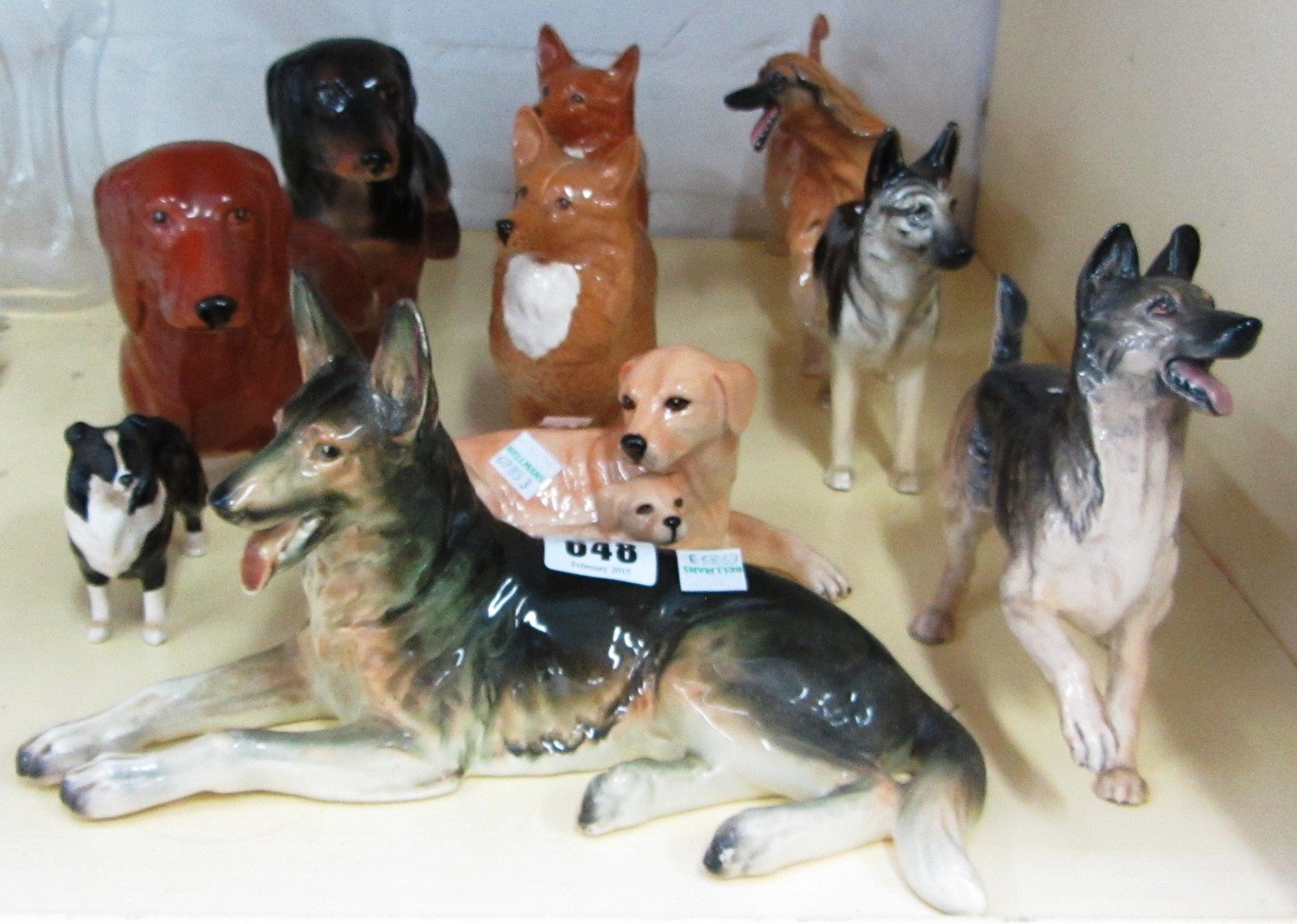 Appraisal: Two Beswick dachshunds two Beswick corgi's two Beswick alsatians a