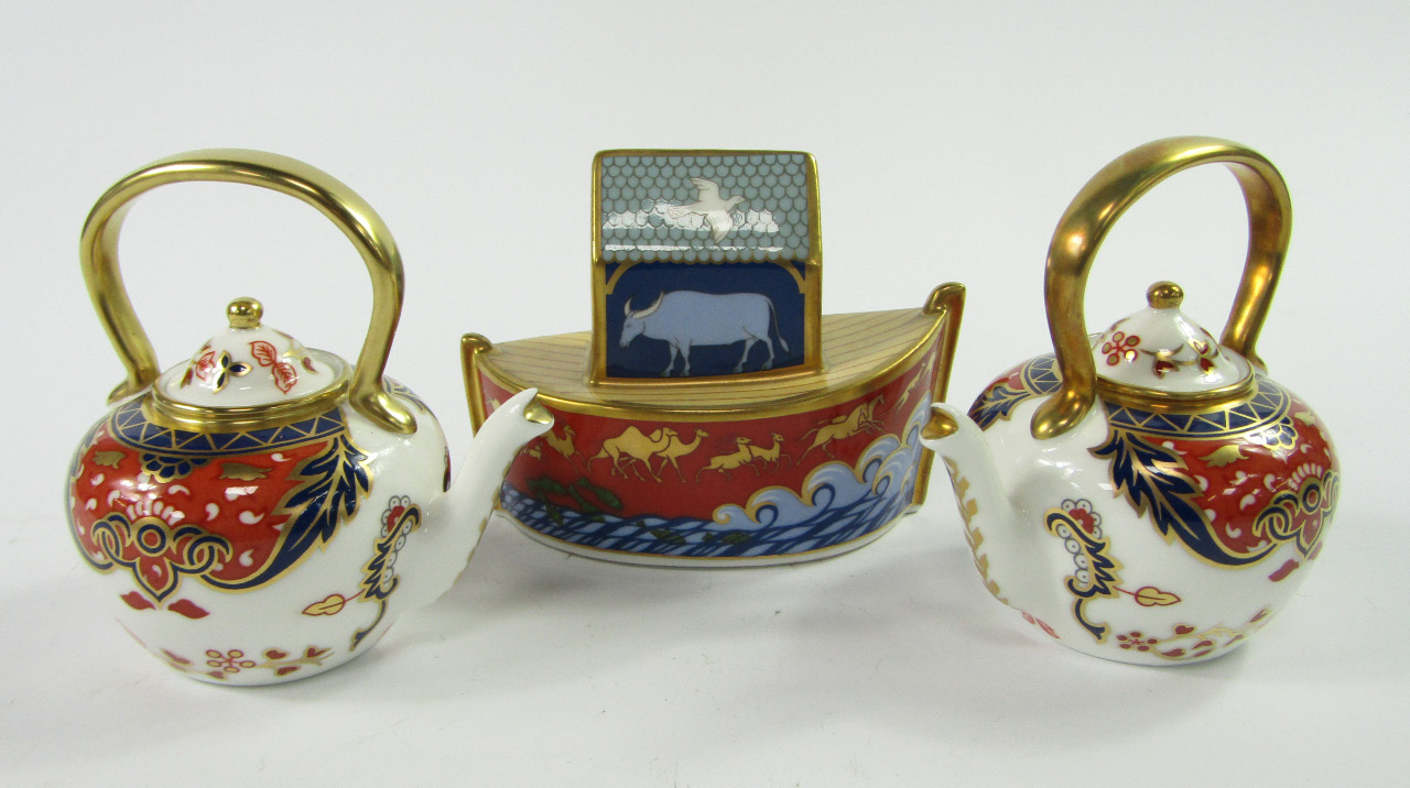 Appraisal: A Royal Crown Derby Imari pattern paperweight modelled as Noah's