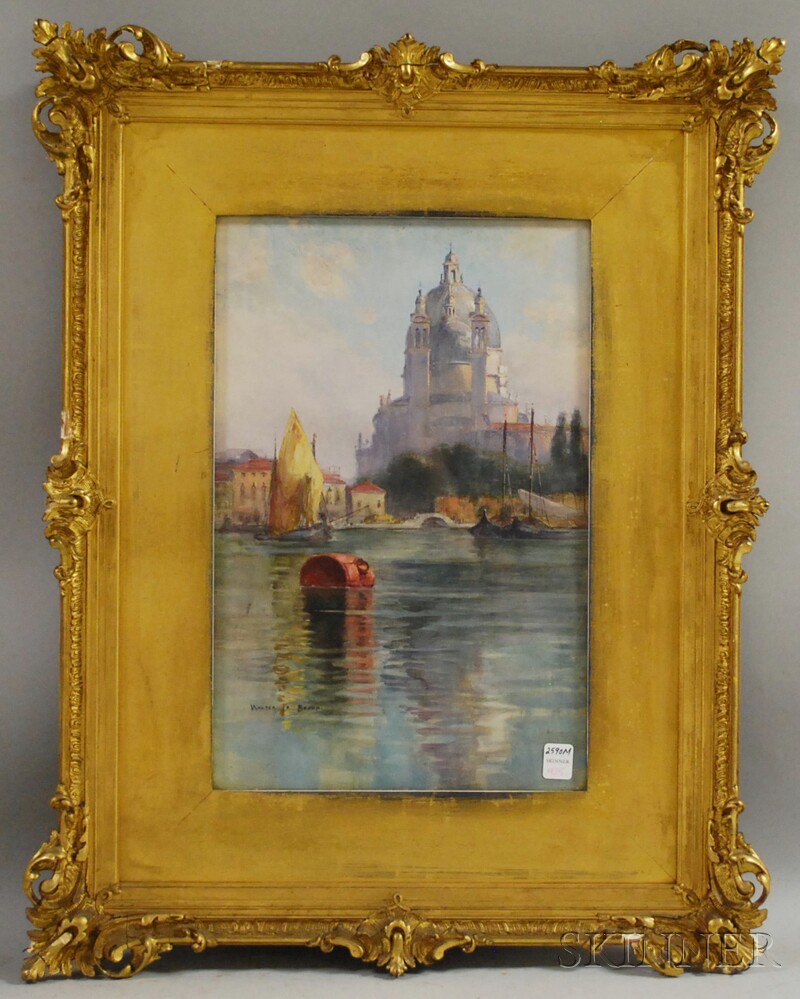 Appraisal: Walter Francis Brown American Italian - Venetian Canal Scene Signed