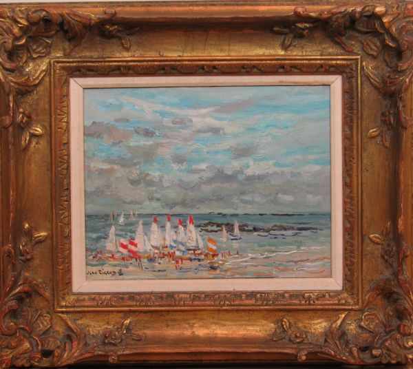 Appraisal: Jean Richard Ille De Yeu L'Ecole de Viole impressionism oil