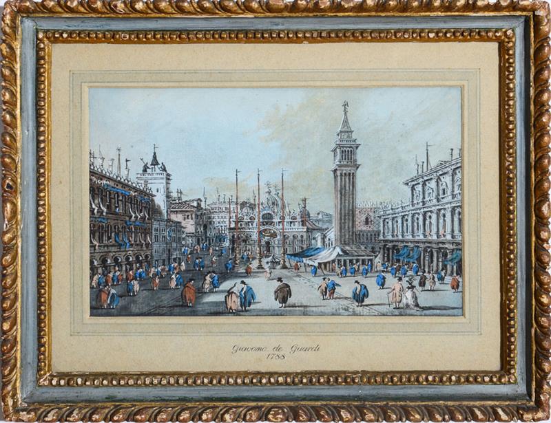 Appraisal: GIACOMO GUARDI - VENEZIA Watercolor and gouache on paper c