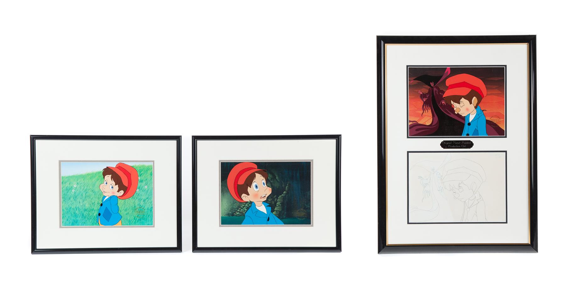 Appraisal: THREE PINOCCIO AND THE EMPOROR OF THE NIGHT PRODUCTION CELS