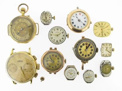 Appraisal: Assorted gold watches and movements