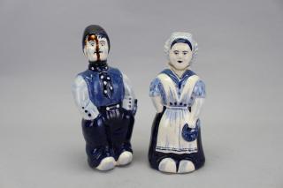 Appraisal: Delft Figures Delft Figures Marked on base Height in