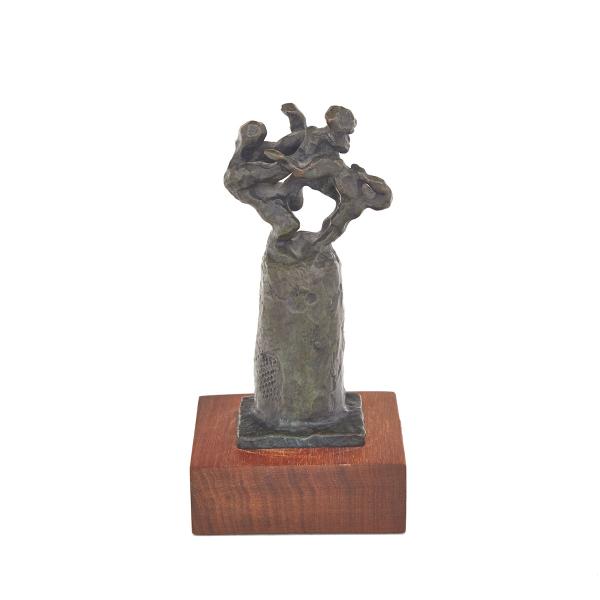 Appraisal: Jacques Lipchitz - SAMSON FIGHTING THE LION Bronze with green