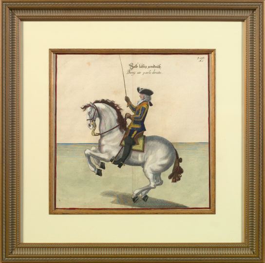 Appraisal: German School First Quarter th Century Dressage Scenes suite of