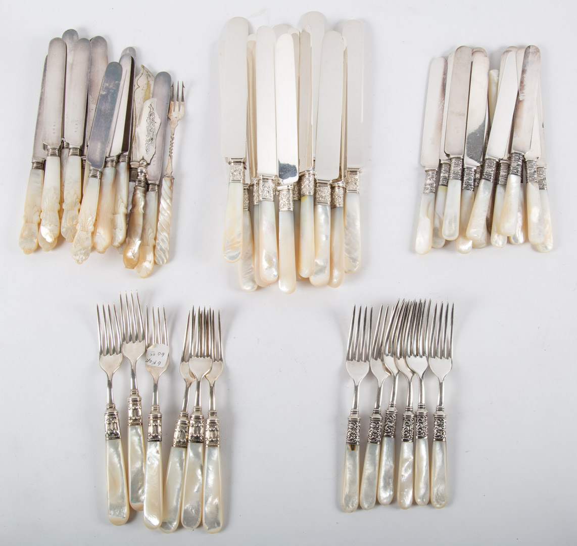 Appraisal: Assort of mother-of-pearl handled flatware sets