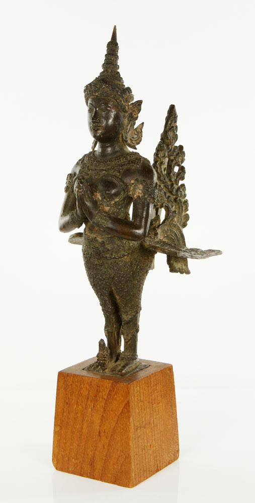 Appraisal: - th C Thai Bronze th century Thai bronze figure