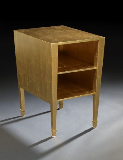 Appraisal: Christopher Maier New Orleans - Giltwood End Table of tapering