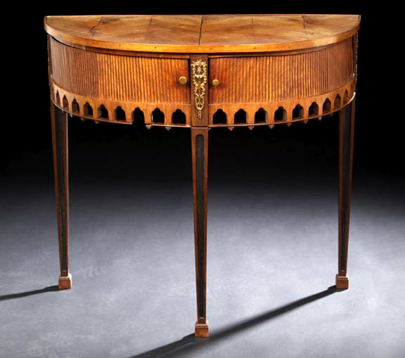 Appraisal: Dutch Neoclassical Side Table second quarter th century the bowed