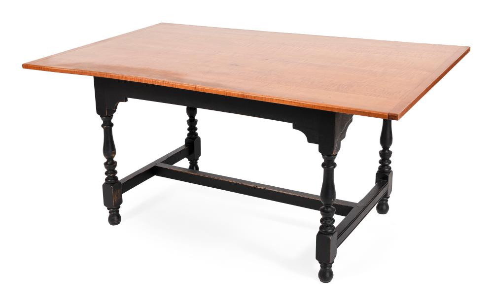 Appraisal: ELDRED WHEELER HARVEST TABLE MASSACHUSETTS TH CENTURY HEIGHT LENGTH WIDTH