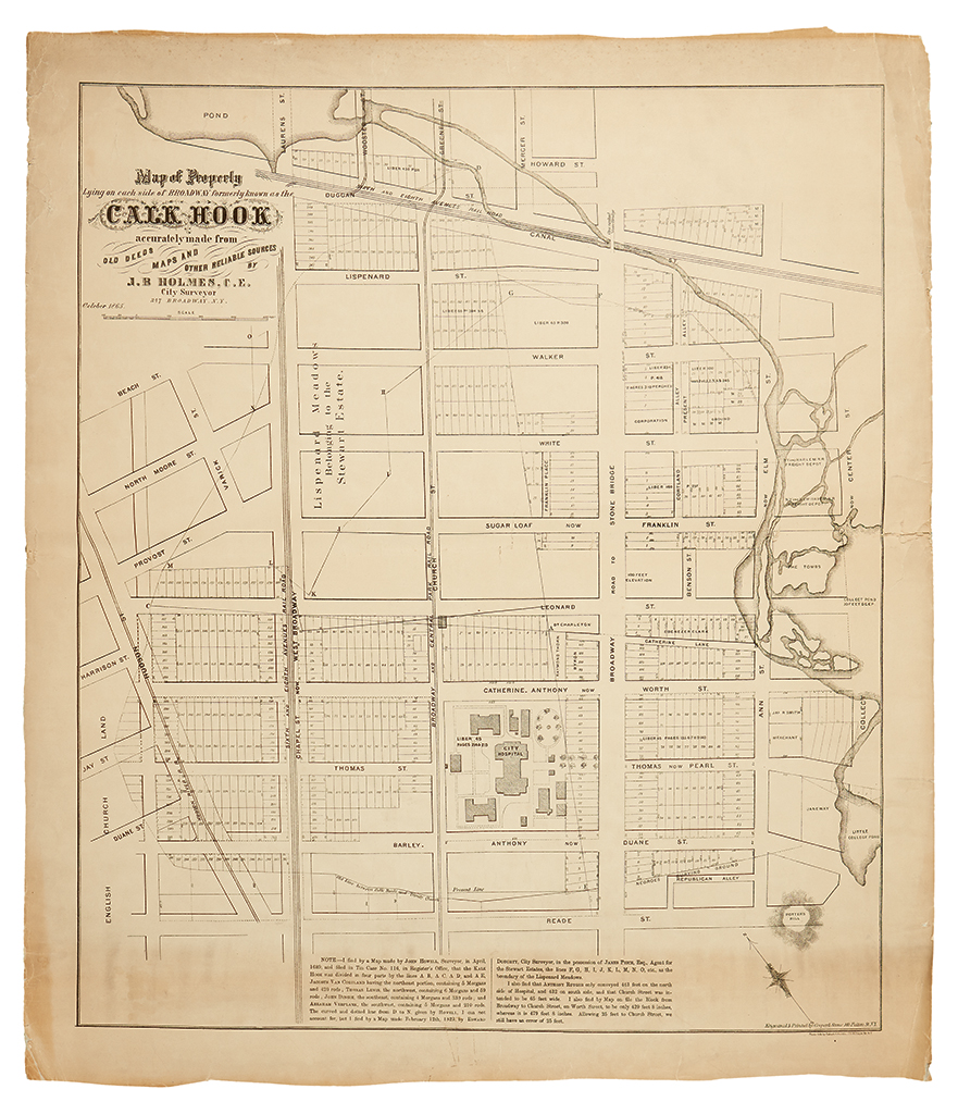 Appraisal: NEW YORK CITY Holmes John Bute Map of Property Lying