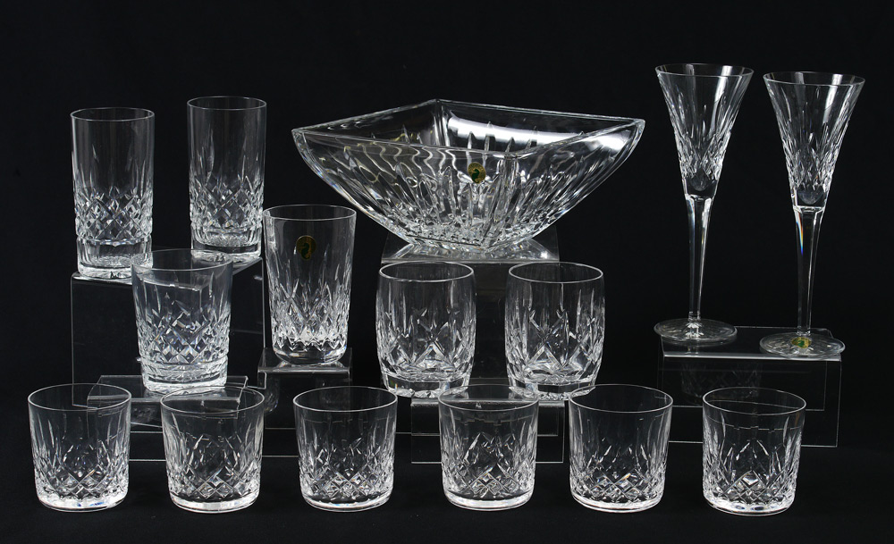 Appraisal: PIECE WATERFORD LISMORE CRYSTAL piece total in the Lismore pattern