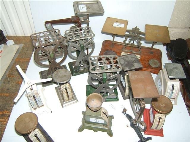 Appraisal: A COLLECTION OF VARIOUS POSTAL SCALES AND LETTER BALANCES of