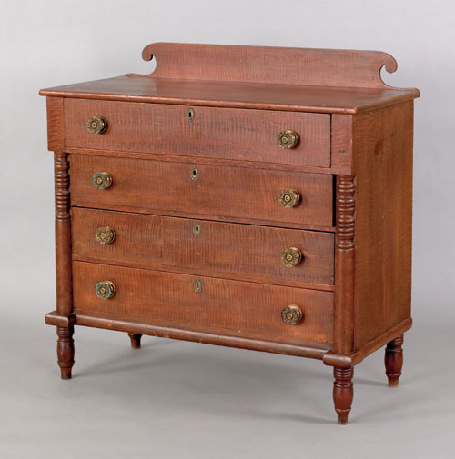 Appraisal: New England painted pine chest of drawers ca retaining its