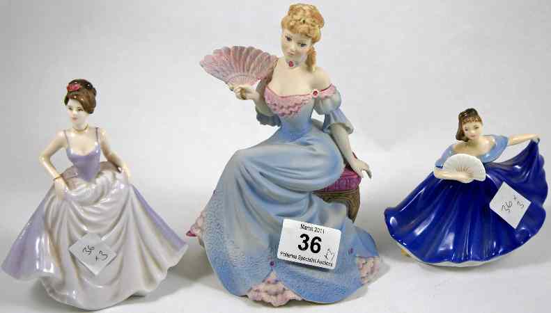 Appraisal: Coalport Figure Chelsea Reception cm Coalport Figure Good Luck cm