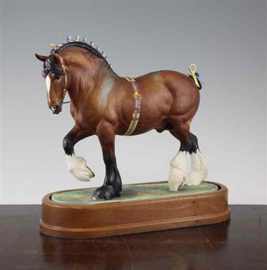 Appraisal: A Royal Worcester model 'Shire Stallion' by Doris Lindner with