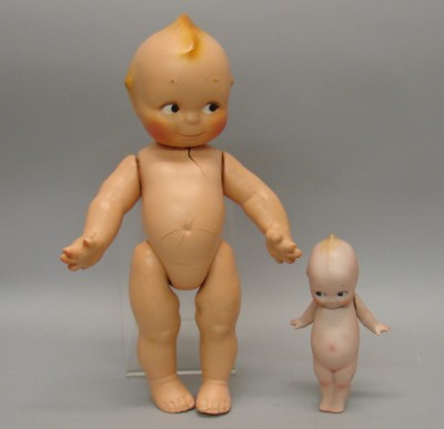 Appraisal: Pair of Kewpie dolls All bisque unmarked standing Kewpie Condition