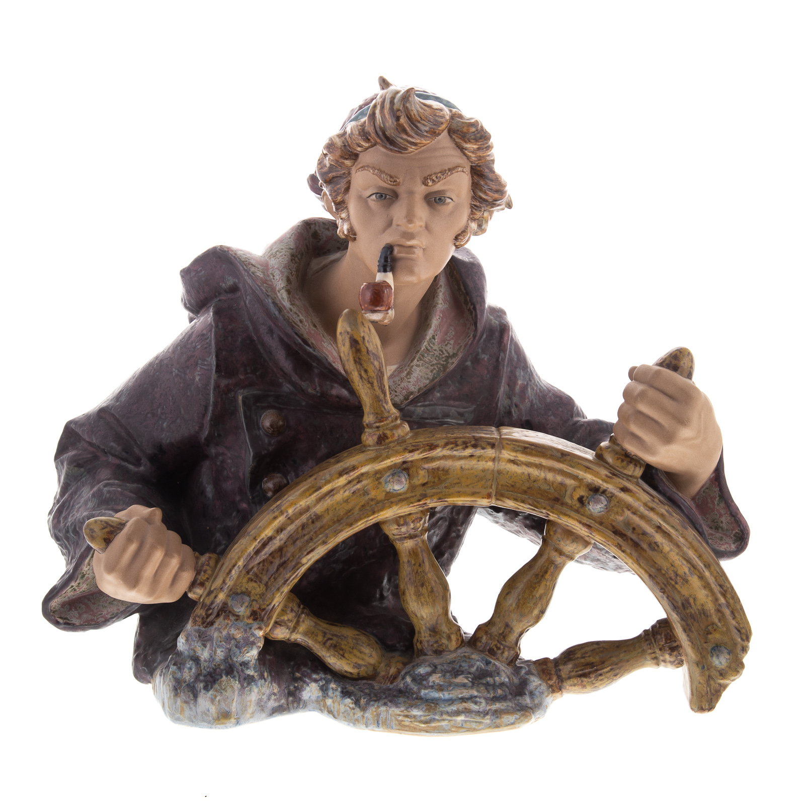 Appraisal: LLADRO GRES HELMSMAN Large half length figure in H