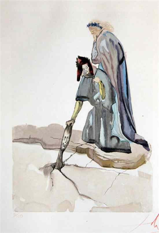 Appraisal: Salvador Dali Spanish - two lithographs Scenes from the Divine