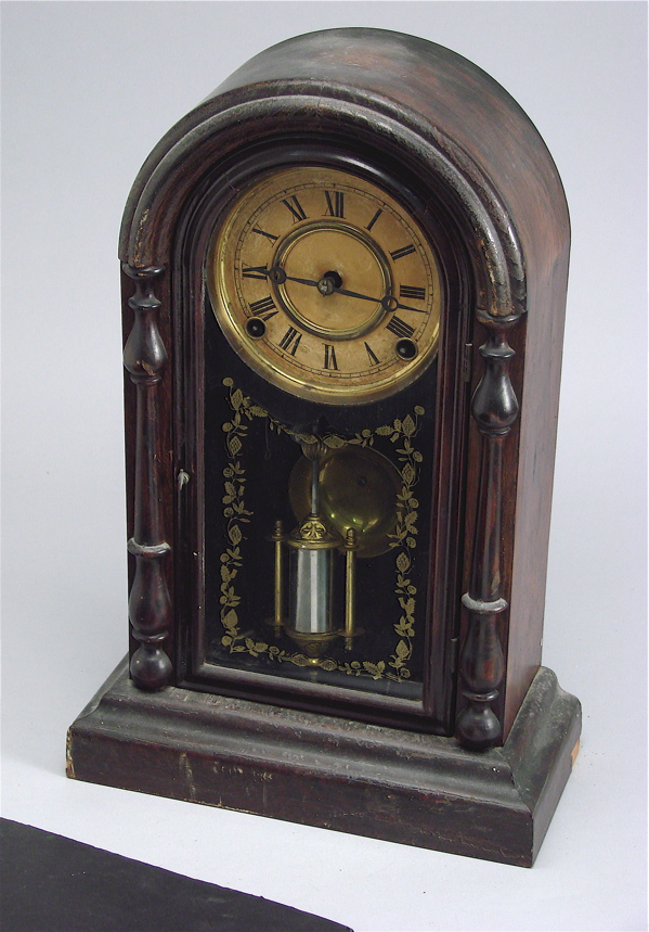 Appraisal: DOMED MANTEL CLOCK th CenturyBy E Ingraham Height Width Property