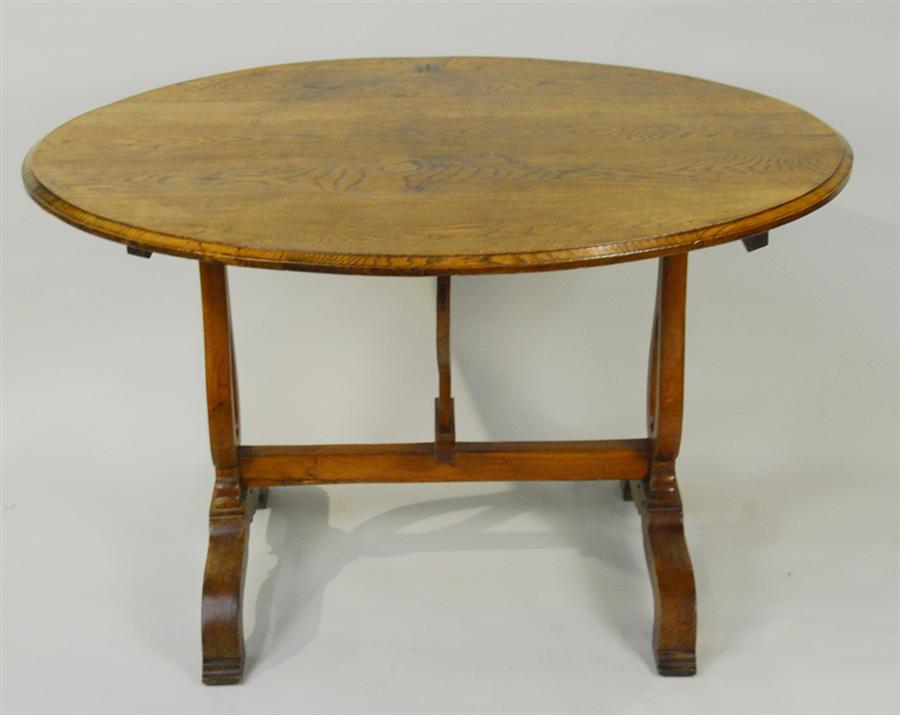 Appraisal: ENGLISH OAK WINE TASTING TABLE height inches width inches length