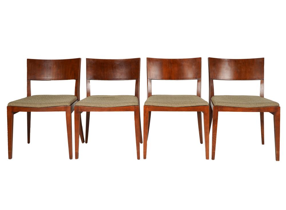 Appraisal: JONATHON CRINION KNOLL STUDIO FOUR DINING CHAIRSwith manufacturers metal label