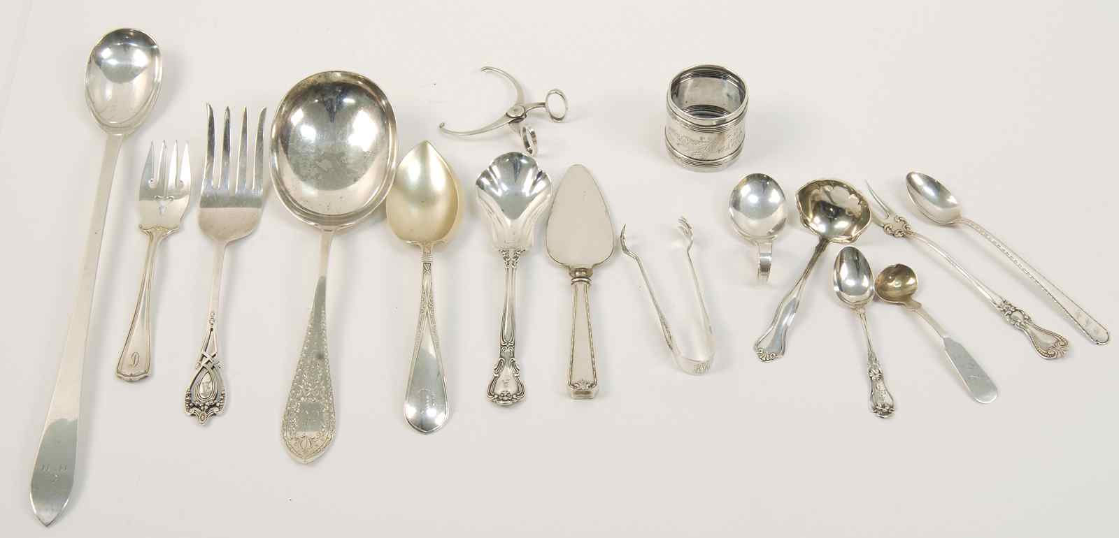 Appraisal: TWENTY PIECES OF STERLING SILVER FLATWAREBy various makers Includes a