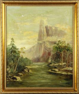 Appraisal: Painting Yosemite American School th century Yosemite oil on canvas